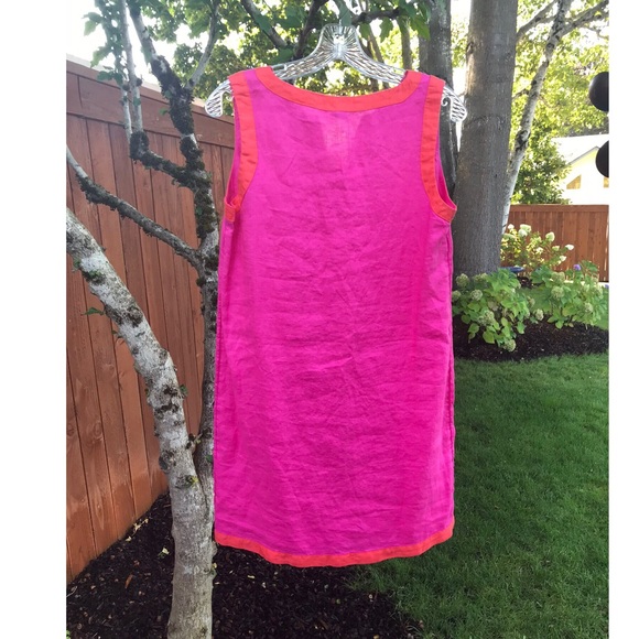 SOLD❌Sigrid Olsen Hot Pink Linen Sheath Dress - Picture 2 of 4